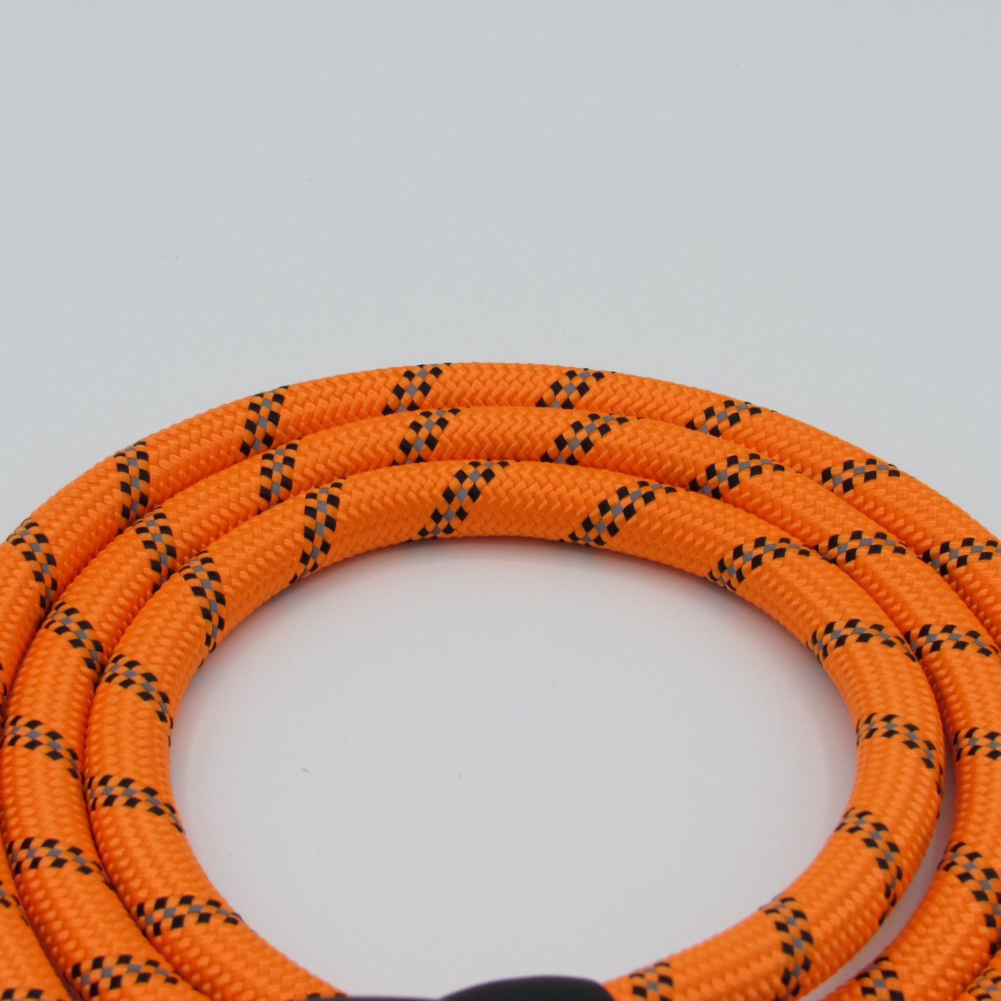 Neon Orange Reflective Dog Leash Rope Close-up