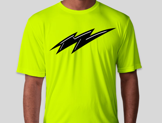 Safety Yellow Bolt Front Tee Shirt